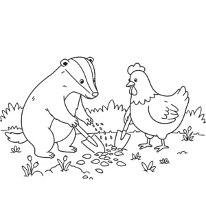 coloriage Blaireau pour enfants à télécharger