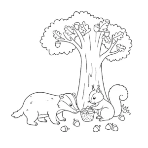 coloriage Blaireau pour enfant a imprimer gratuit