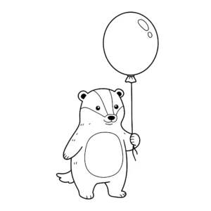 coloriage Blaireau gratuit pour enfants