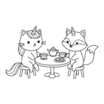 coloriage Chat Licorne pour enfant à imprimer