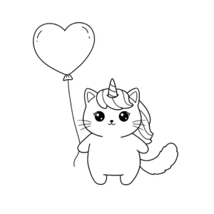coloriage Chat Licorne et dessins