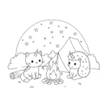 coloriage Chat Licorne pour enfant a imprimer gratuit