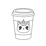 coloriage Chat Licorne educatif pour enfant