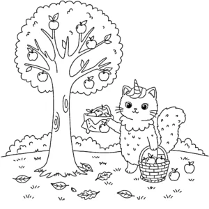télécharger coloriage Chat Licorne gratuit