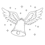 coloriage Cloches de Pâques et decoupage a imprimer gratuit