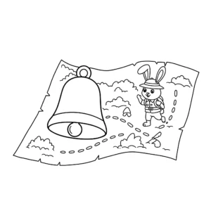 coloriage Cloches de Pâques à imprimer pdf gratuit