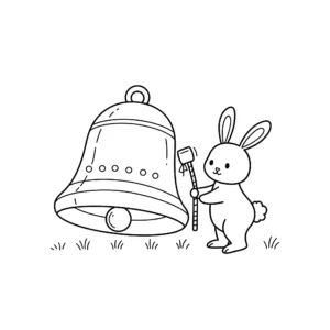 imprimer coloriage Cloches de Pâques pour enfant