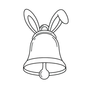 imprimer coloriage Cloches de Pâques pour enfant