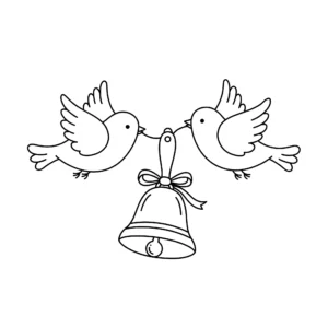 coloriage Cloches de Pâques pour enfant a imprimer gratuit