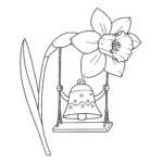 coloriage Cloches de Pâques à imprimer pour enfant de 8 ans