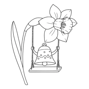 coloriage Cloches de Pâques à imprimer pour enfant de 8 ans