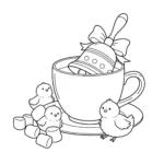coloriage Cloches de Pâques gratuit a imprimer
