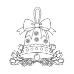 coloriage Cloches de Pâques pour enfant de 8 ans