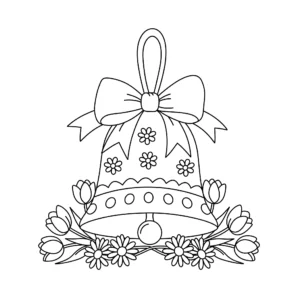 coloriage Cloches de Pâques pour enfant de 8 ans