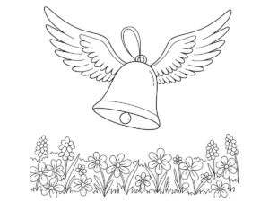 coloriage Cloches de Pâques pour enfant de 6 ans