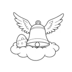 télécharger coloriage Cloches de Pâques gratuit