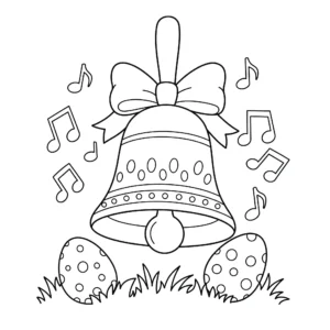 coloriage Cloches de Pâques à imprimer pour enfant de 8 ans