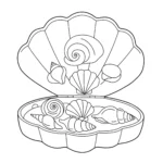 coloriage Coquillage pour enfant de 10 ans