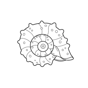 imprimer coloriage Coquillage pour enfant
