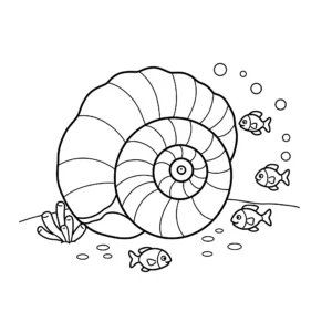 coloriage Coquillage a colorier en ligne gratuitement