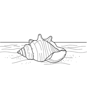 coloriage Coquillage pour enfants a imprimer gratuit