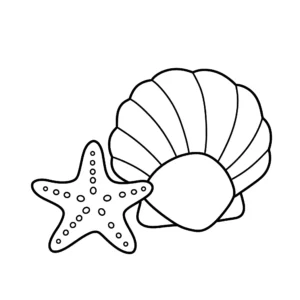 coloriage Coquillage pour enfant de 7 ans