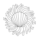 a imprimer coloriage Coquillage gratuit