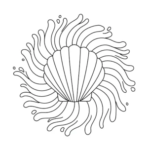 a imprimer coloriage Coquillage gratuit