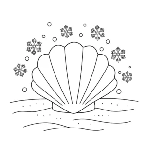 coloriage Coquillage à imprimer pour enfant de 3 ans
