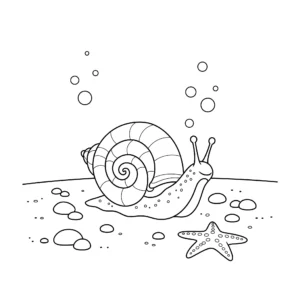 a imprimer coloriage Coquillage gratuit