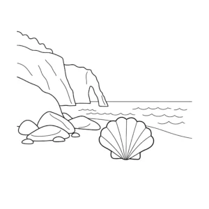 coloriage Coquillage pour enfant de à imprimer