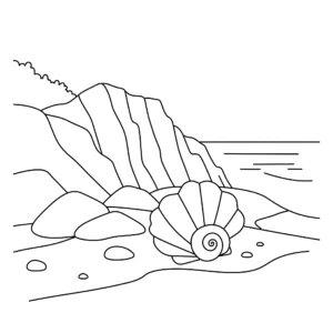 coloriage Coquillage educatif pour enfant