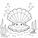 imprimer coloriage Coquillage gratuit