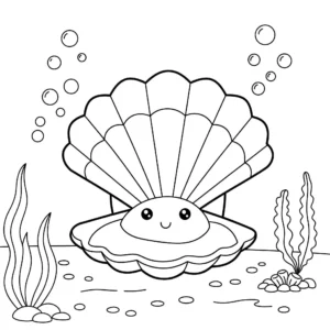 imprimer coloriage Coquillage gratuit