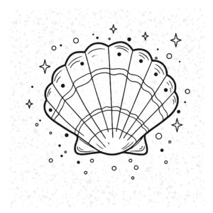 coloriage Coquillage à imprimer pour enfant de 6 ans