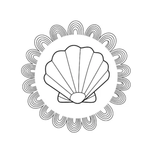 a imprimer coloriage Coquillage gratuit