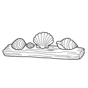 a imprimer coloriage Coquillage gratuit