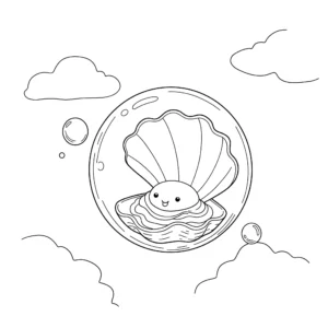 imprimer coloriage Coquillage gratuit