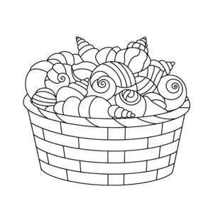 coloriage Coquillage pour enfant