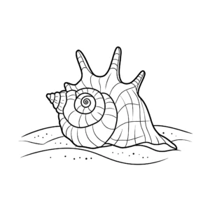 coloriage Coquillage a dessiner en ligne