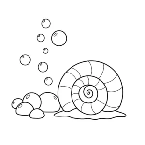 coloriage Coquillage pour enfants a imprimer