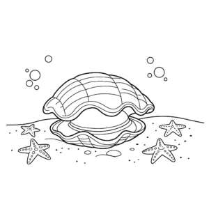 coloriage Coquillage à imprimer gratuitement pdf