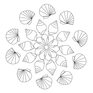 coloriage Coquillage à imprimer gratuitement pdf
