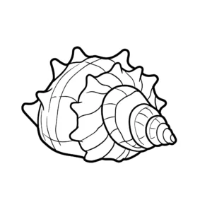 coloriage Coquillage à imprimer pdf