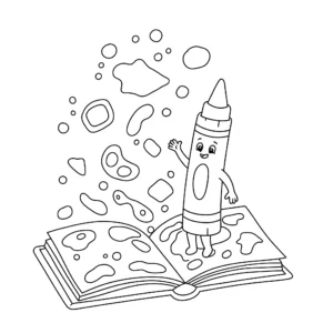 coloriage Crayon de pour enfants