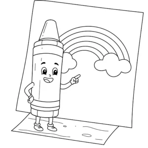coloriage Crayon pour enfant de 10 ans