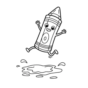 coloriage Crayon pour enfant de 3 ans