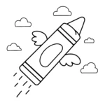 coloriage Crayon à imprimer pour enfant de 12 ans