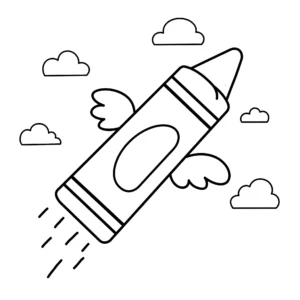 coloriage Crayon à imprimer pour enfant de 12 ans