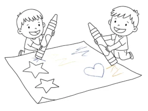 coloriage Crayon à imprimer pour enfant de 7 ans